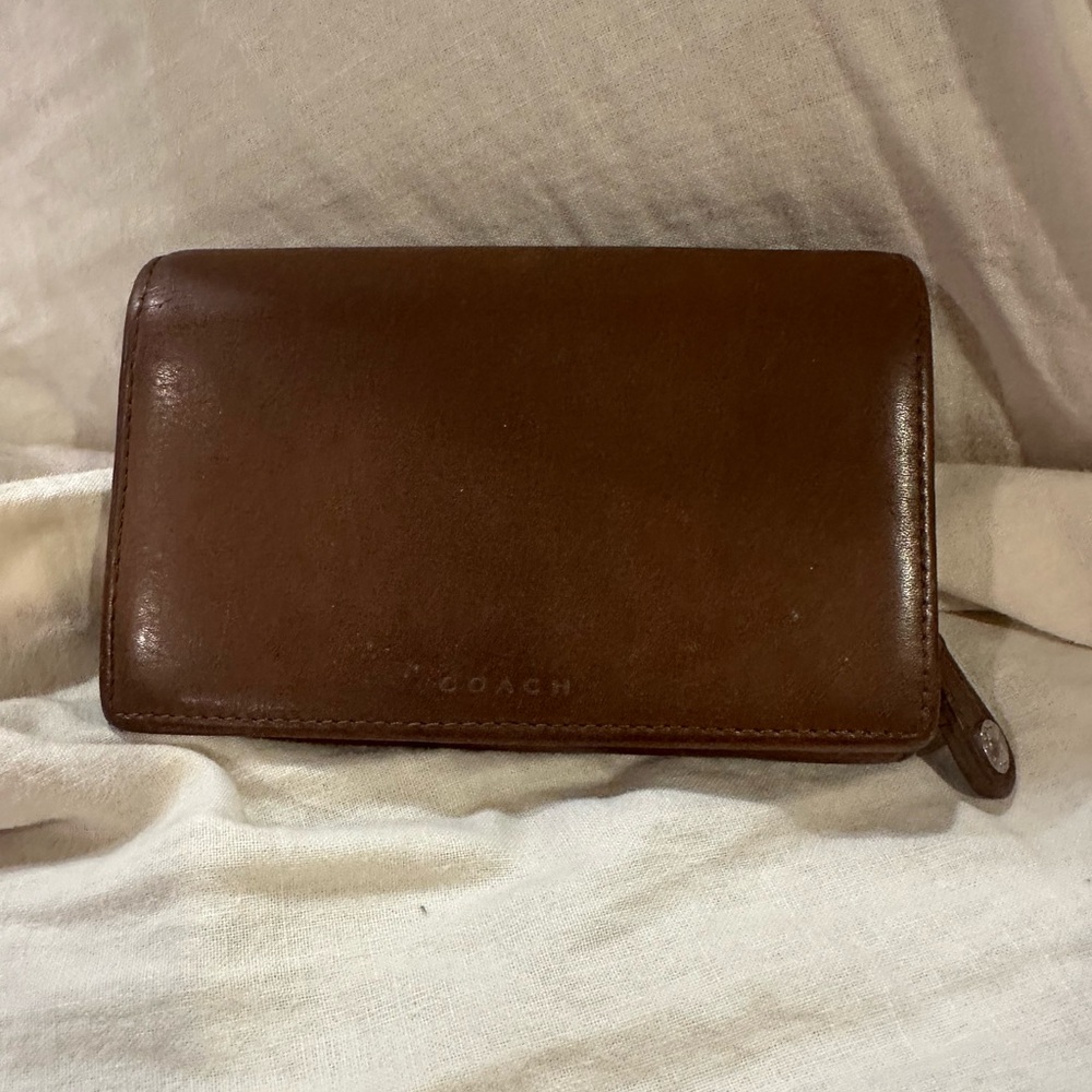 Coach Brown women’s Leather French  Wallet